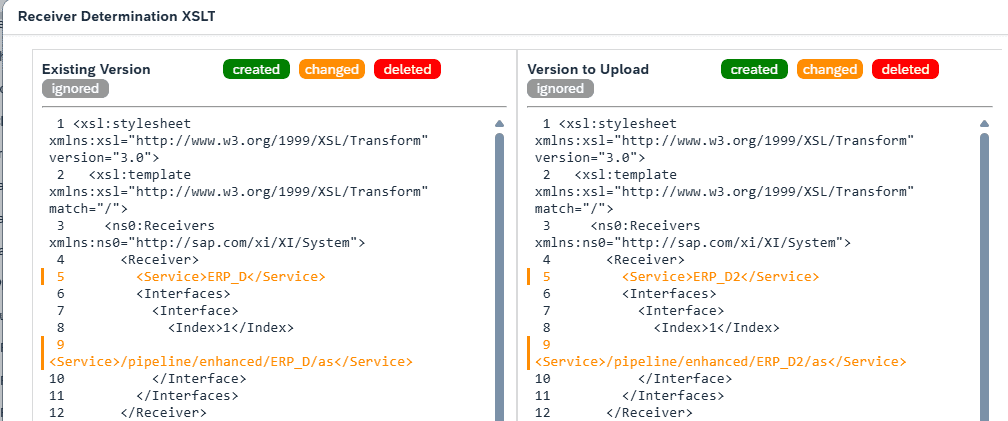 Screenshot: Pipeline XSLT improvement