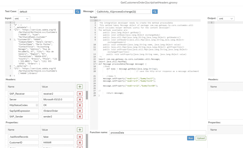 Screenshot: New Editor to edit Groovy