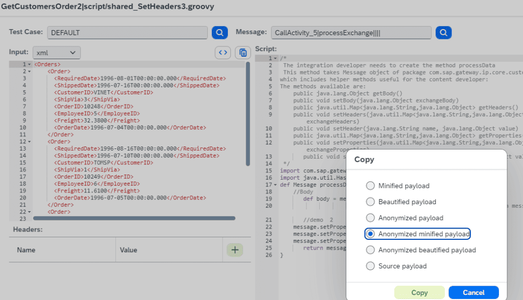 Screenshot: Better copy of code to ChatGTP or others