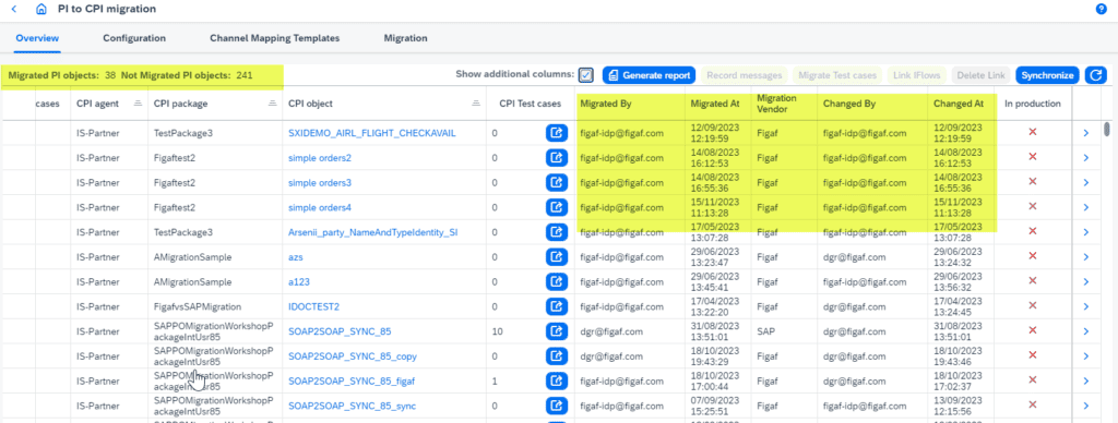 Screenshot: PI to Cloud Integration