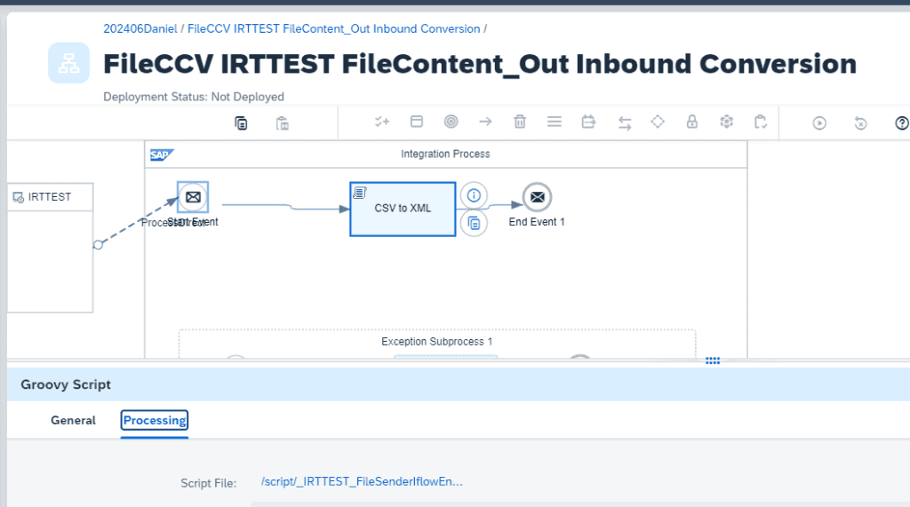 Screenshot: Conversion flow in pipelines