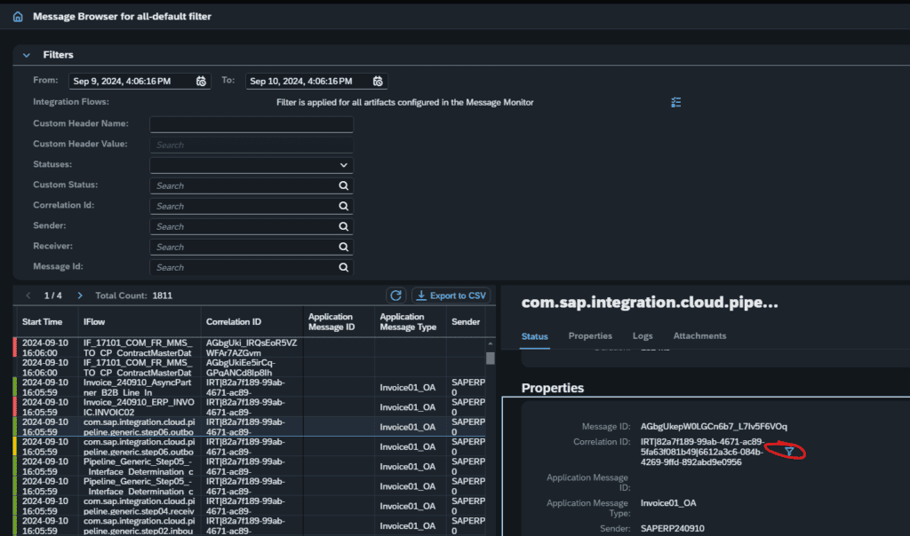 Screenshot: Monitoring improvement