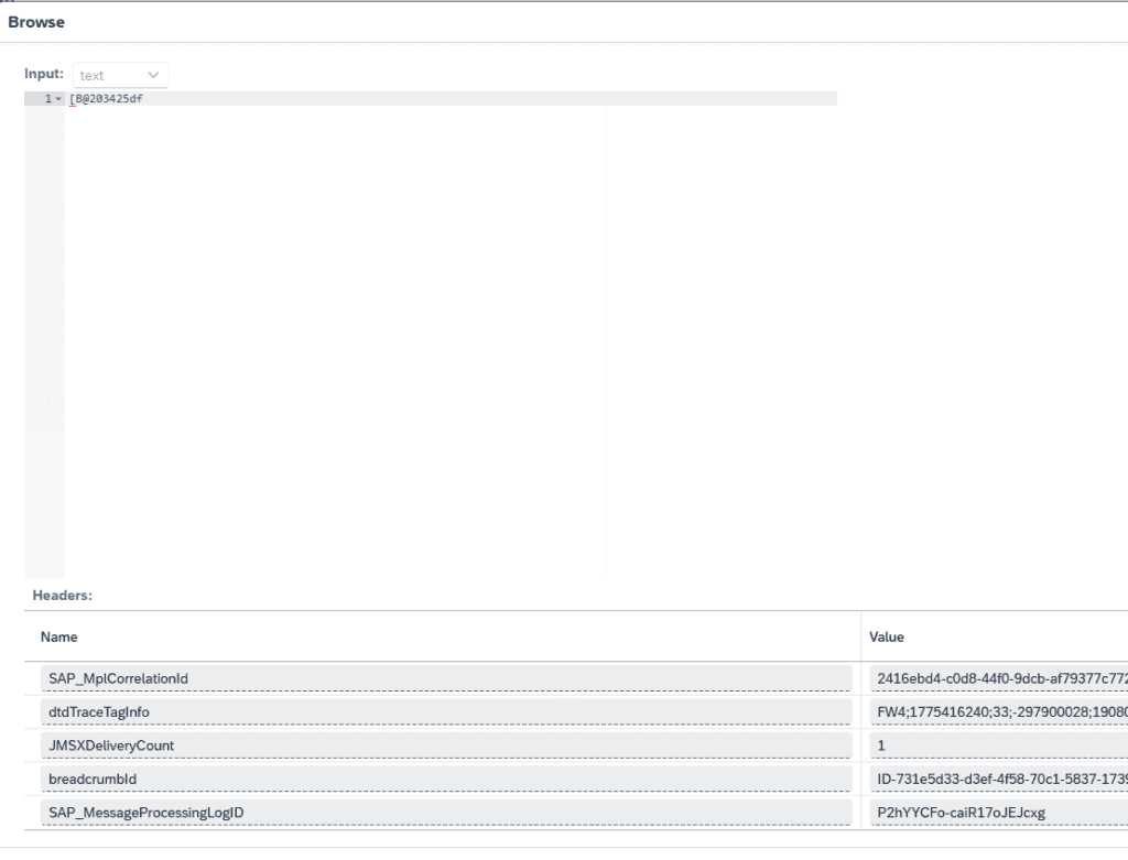 Screenshot: Event Queue