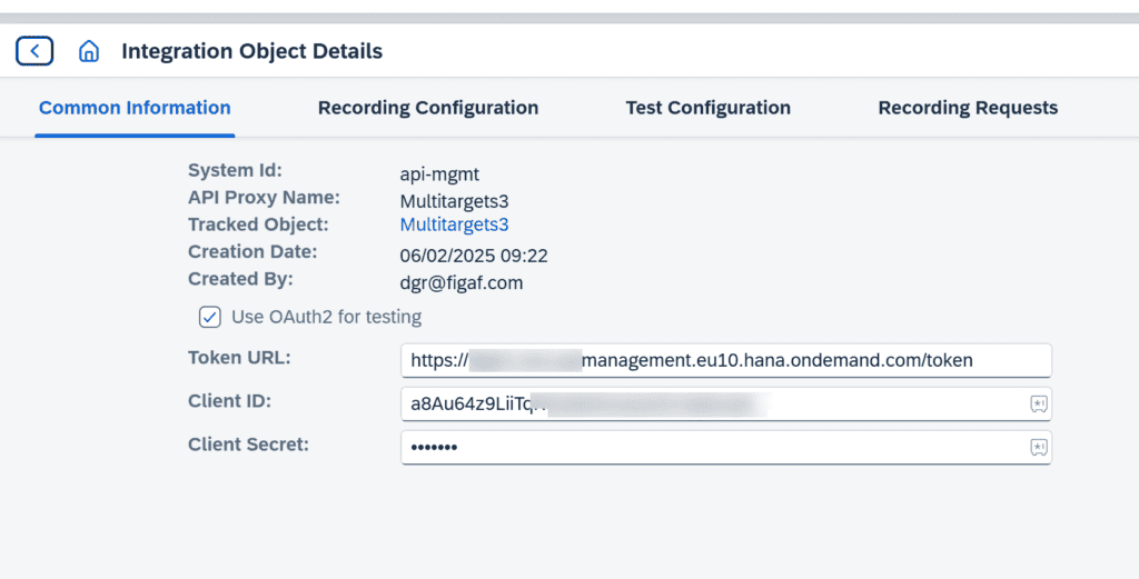 Screenshot: API Management testing
