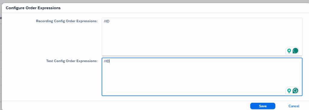 Screenshot: Improved order expression