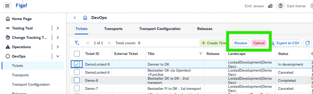 Screenshot of SAP issue tracking dashboard with cloud-related issues highlighted.