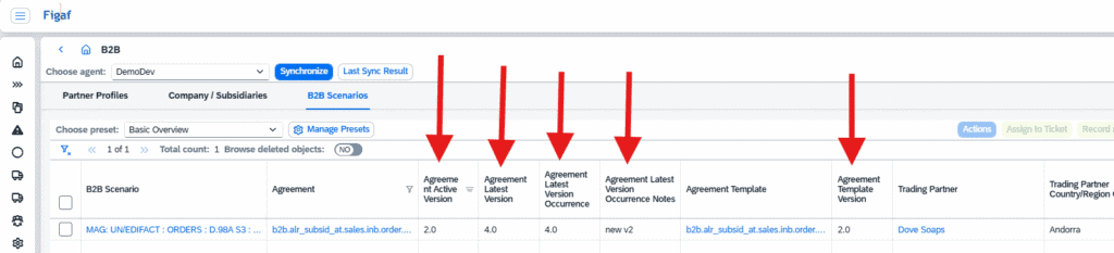Screenshot: *Agreement Versioning*
