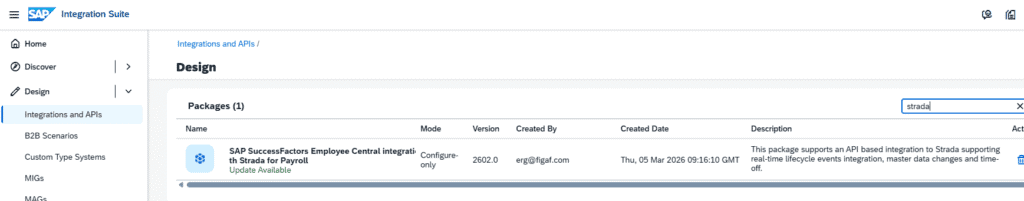 Screenshot: Management of Discovery Content