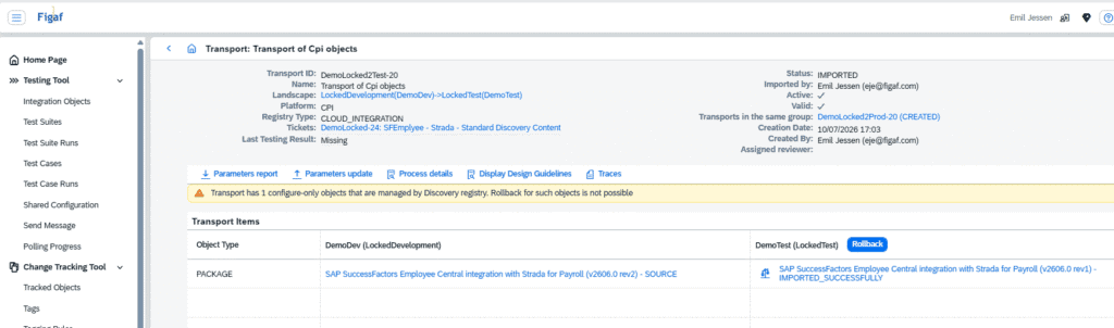 Screenshot: Management of Discovery Content