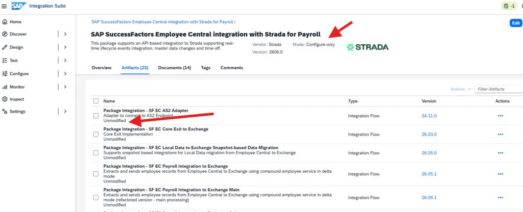 Screenshot: Management of Discovery Content