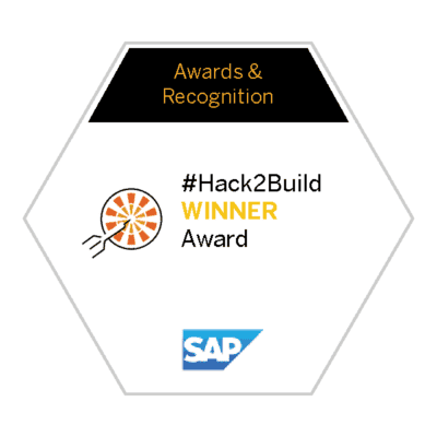 SAP Hack2Build Winner Badge