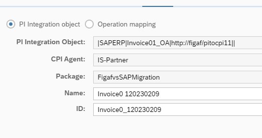 Screenshot: Iflow name and ID