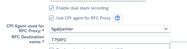 Screenshot: Dual stack recording