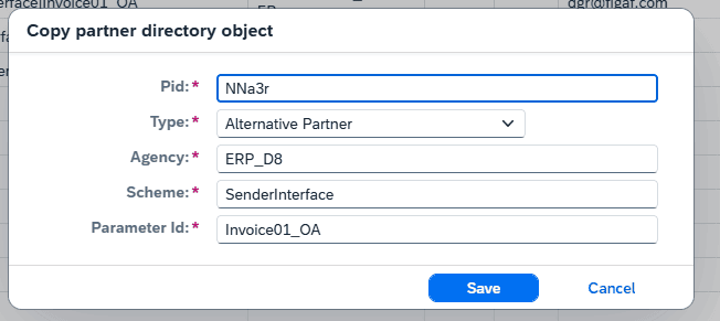 Screenshot: Alternative partners