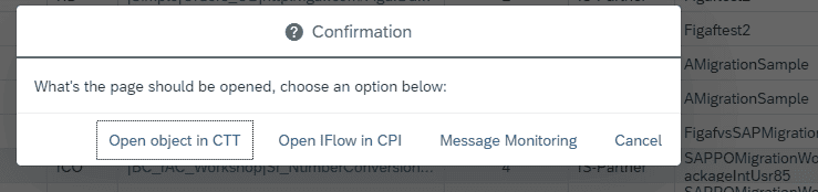 Screenshot: Migration overview navigation