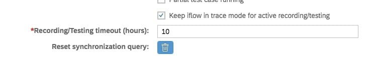 Figaf agent configuration with the option to keep iFlows in trace mode for active recording, and a timeout of 10 hours