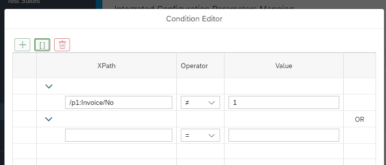 Screenshot: SAP PI/PO ICO Rules editor