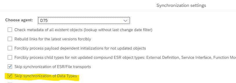 Screenshot: Skip Data Type download from the PI system
