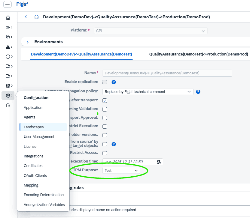 Screenshot of SAP Cloud Integration configuration with Vibe code setting.