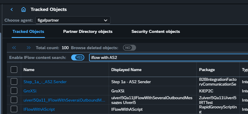 Figaf AI based search of SAP Cloud Integration content, with iFlows matching the search context